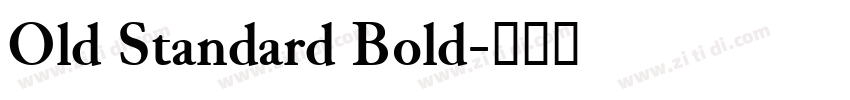 Old Standard Bold字体转换